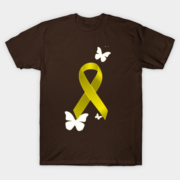 Yellow Ribbon T-Shirt by AlondraHanley